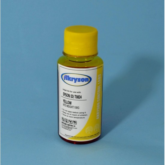Recarga Tinta para Epson WF-2865DWF Cartucho Amarillo Botella de 100ml Dye