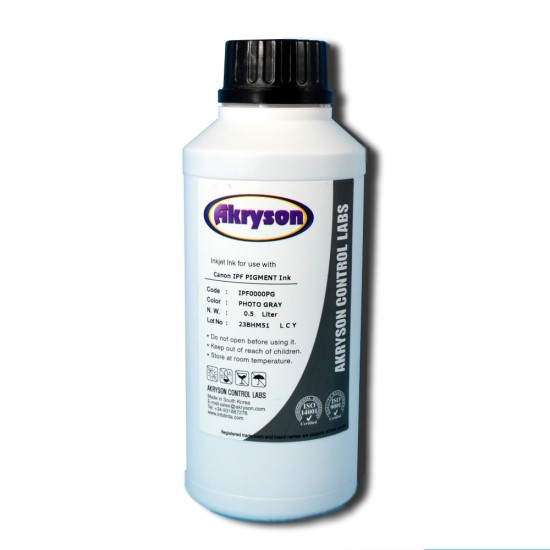 Tinta Recarga para Canon iPF6400 Medio Litro Gris Pigmentada