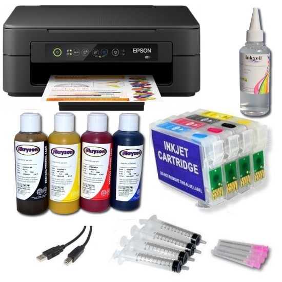 Pack Impresora Epson WF-2010WF + Tintas Pigmentadas + Cartuchos Autoreseteables