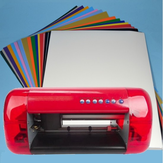 Plotter de Corte Mini A4 para Recorte en Vinilo + 25 Hojas de Vinilo Textil - Infotinta.com