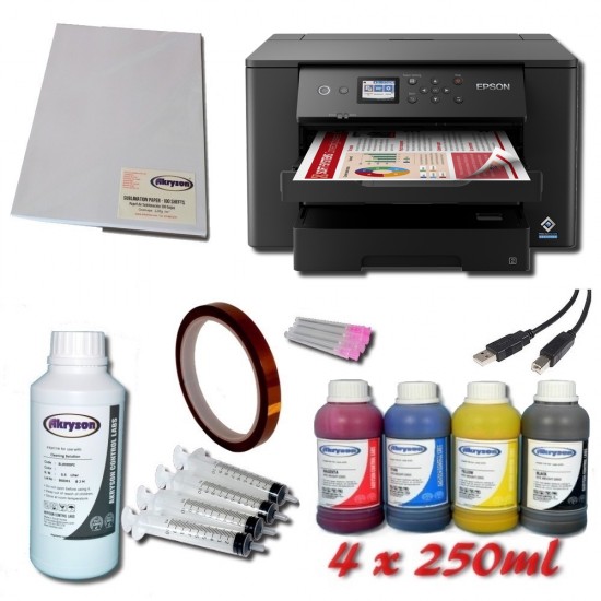 Pack Impresora A3 para Sublimación Epson WF-7310 DTW + Tinta de Sublimación + Papel