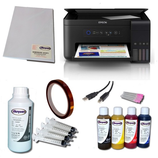 Impresora para Sublimación Epson EcoTank ET-2811 A4 Pack + Tinta de Sublimación + Papel Impresora para Sublimación Epson EcoTank ET-2811 A4 Pack + Tinta de Sublimación + Papel