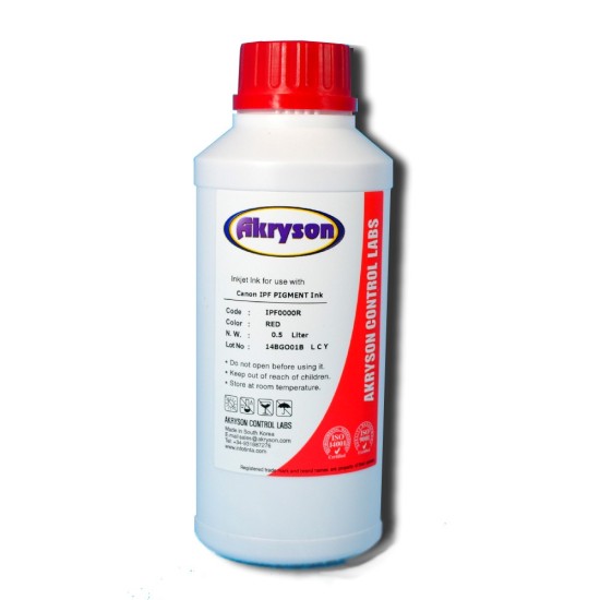 Tinta Recarga para Canon iPF8000 500ml Cartucho PFI-301 Rojo Pigmentada