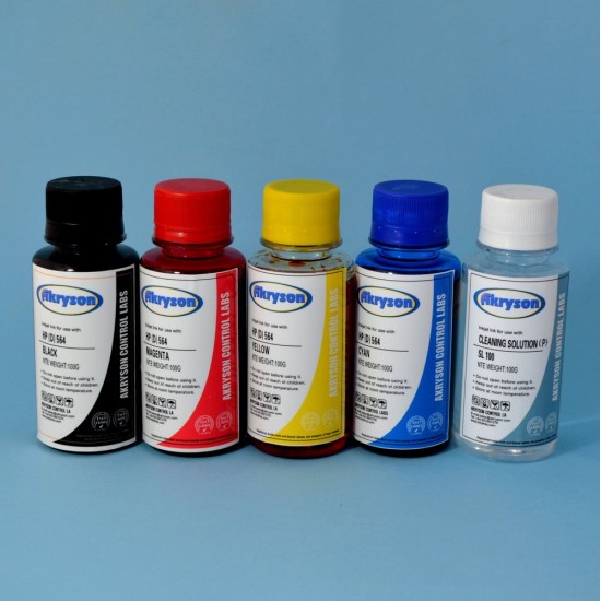 Botella Tinta Recarga para Epson EcoTank ET-2711 Pack 4x100ml + Limpiador de Cabezales.