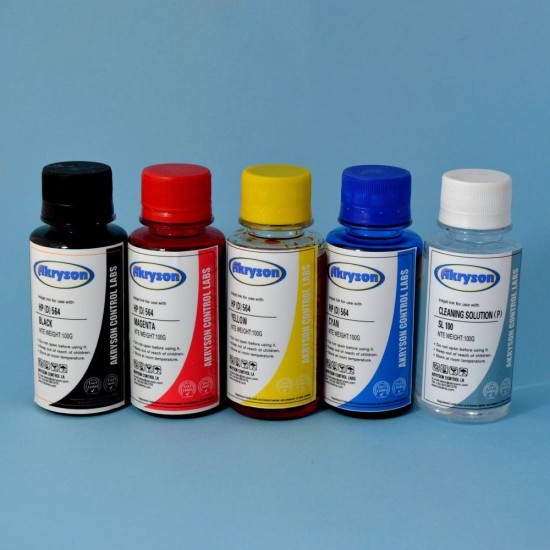 Tinta Recarga Hp Envy 6020 Pack 4x100ml + Liquido limpiador