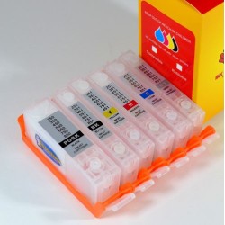 Compatible Canon iP8750 MG7550 Pack Cartuchos Recargables Autoreseteables