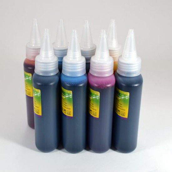 Compatible Epson R2400 Pack 8 Botellas de 100ml Tinta para Recarga