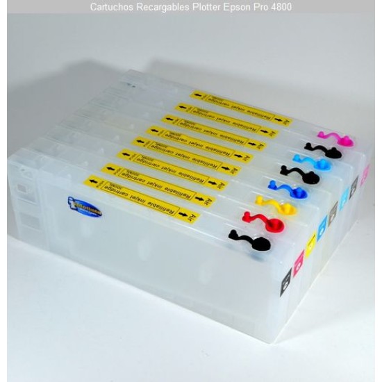 Compatible Cartuchos Recargables Plotter Epson Pro 4800