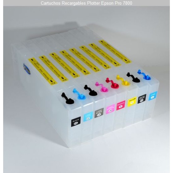 Compatible Epson Pro 7800 Cartuchos Recargabes para Plotter