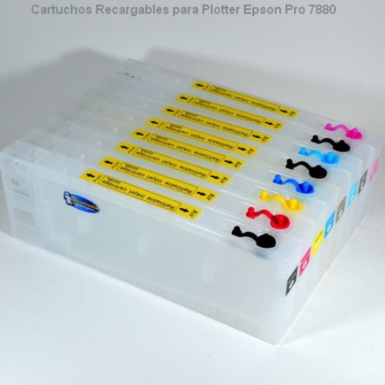 Compatible Epson Pro 7880 Cartuchos Recargabes para Plotter