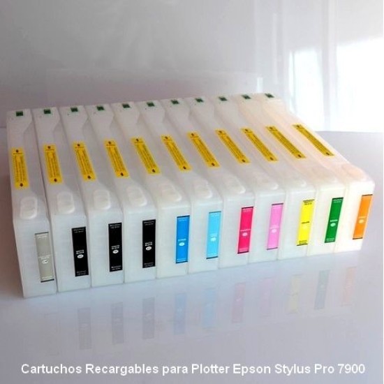 Sublimación para Epson Pro 7900 Cartuchos Recargabes para Sublimación