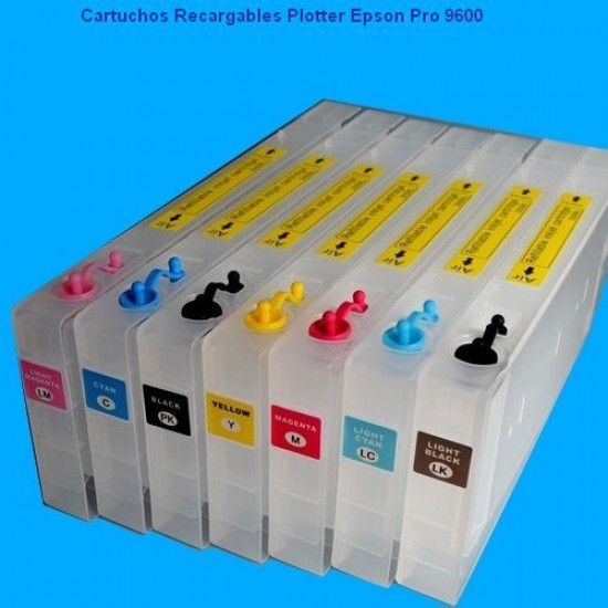 Compatible Epson Pro 9600 Cartuchos Recargabes para Plotter