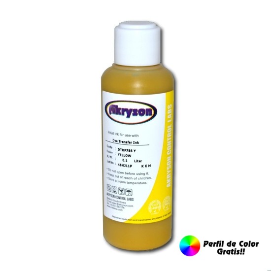 Tinta de Sublimación Amarillo Botella 100ml para impresoras Mimaki, Roland y Mutoh