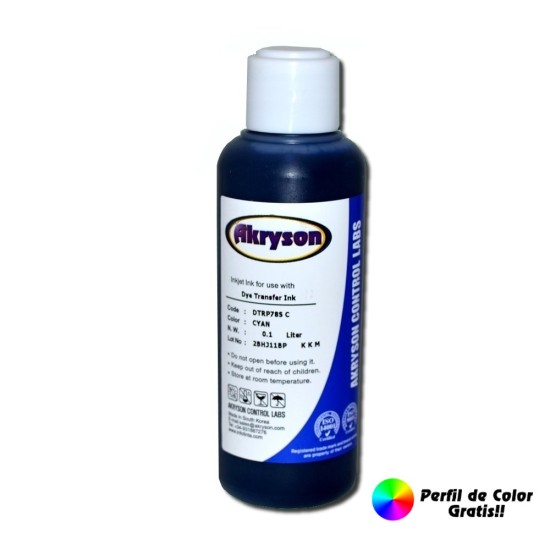 Tinta de Sublimación Cyan Botella 100ml para impresoras Mimaki, Roland y Mutoh