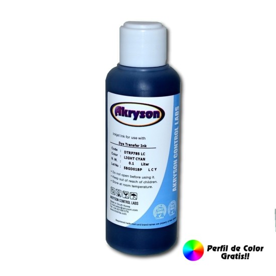 Tinta de Sublimación Light Cyan Botella 100ml para impresoras Mimaki, Roland y Mutoh