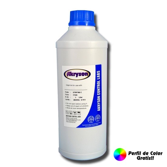 Compatible Mimaki Roland y Mutoh Tinta de Sublimación Light Cyan Botella 1 Litro