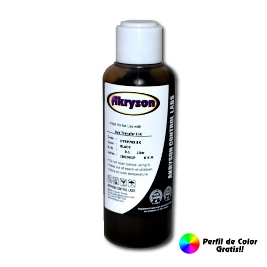 Tinta de Sublimación Negro Botella 100ml para impresoras Mimaki, Roland y Mutoh