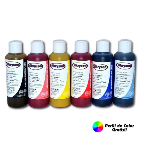 Compatible Mimaki Roland Mutoh Tinta de Sublimación Pack 6x100ml