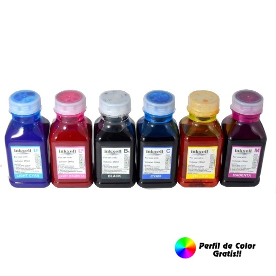 Tinta de Sublimación Compatible Epson Photo 1500W 1400 Pack Esencial 6x250ml