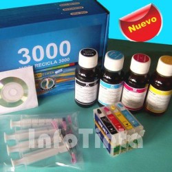 Compatible Epson B40W BX600FW BX610FW SX515W SX600FW SX610FW Kit de Recarga de Cartuchos