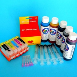 Compatible Canon MG5450 Cartuchos Recargables Autoreseteables Kit con Tintas