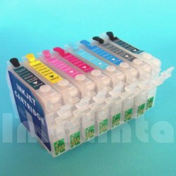 Compatible Epson R2100 R2200 T0341-T0347 Cartuchos Recargables Autoreseteables
