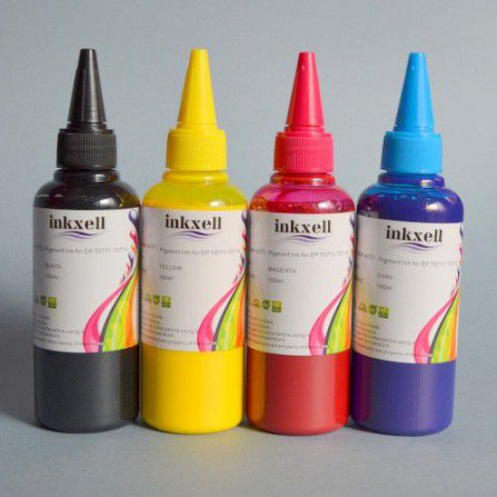 Pack 4 Botellas de tinta para Epson de 4 colores pigmentado