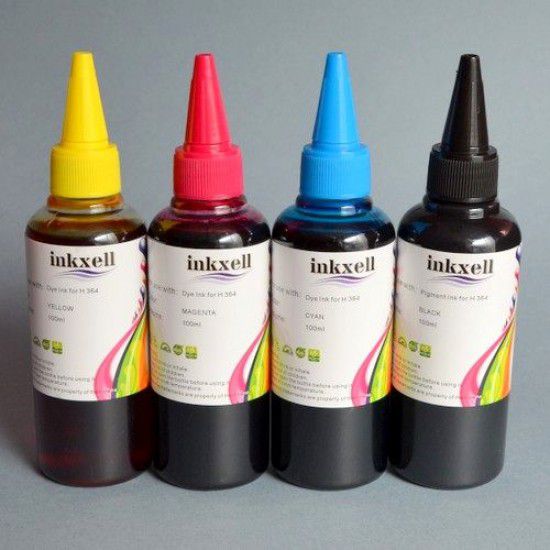 Pack 4 Botellas de tinta para Hp de 4 colores