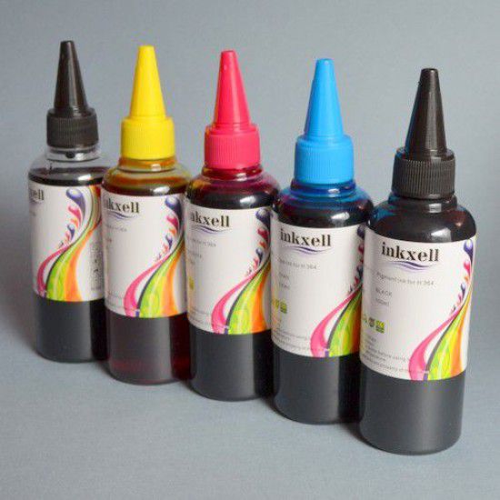 Pack 5 Botellas de tinta para Hp de 5 colores