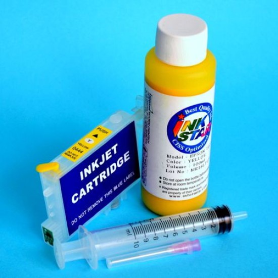 Cartucho recargable para Epson C64 Photo Edition vacio Amarillo mas Tinta Cartucho recargable para Epson C64 Photo Edition vacio Amarillo mas Tinta