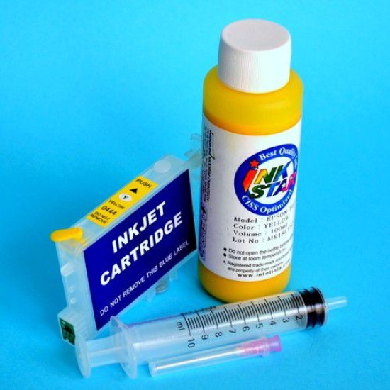 Cartucho recargable para Epson C66 vacio Amarillo mas Tinta