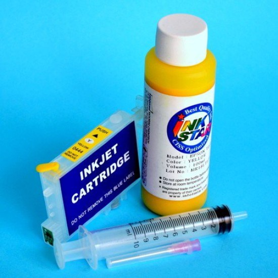 Cartucho recargable para Epson C70 vacio Amarillo mas Tinta