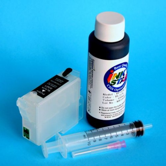 Cartucho recargable para Epson C80WN vacio Negro mas Tinta