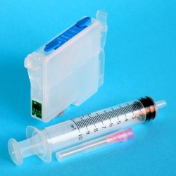 Cartucho Recargable para Epson C82 Autoreseteable Vacio Cyan