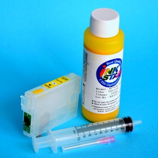 Cartucho recargable para Epson D92 vacio Amarillo mas Tinta