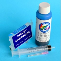 Cartucho Recargable para Epson RX300 Autoreseteable Vacio Cyan mas Tinta
