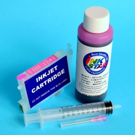 Cartucho Recargable para Epson RX300 Autoreseteable Vacio Magenta Claro mas Tinta