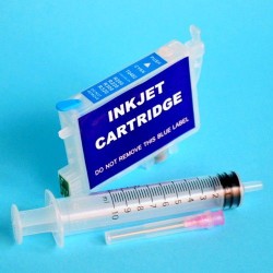 Cartucho Recargable para Epson RX600 Autoreseteable Vacio Cyan