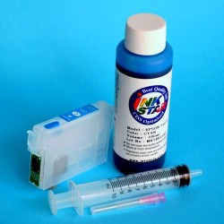 Cartucho recargable para Epson WF-3520DWF vacio Cyan mas Tinta