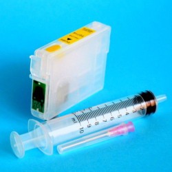 Cartucho Recargable para Epson WF-7525 Autoreseteable Vacio Amarillo