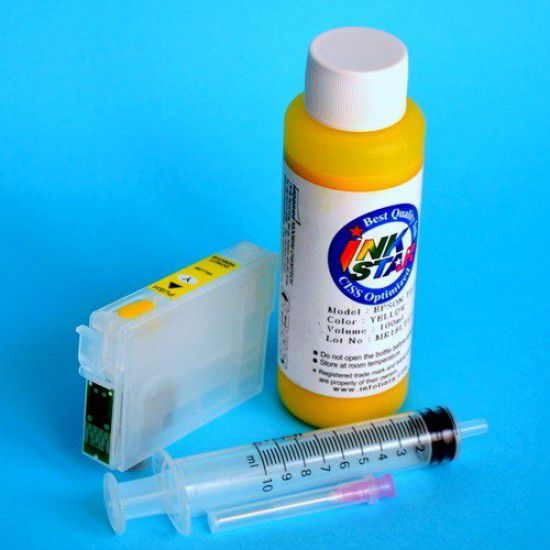 Cartucho Recargable para Epson XP-305 amarillo mas tinta