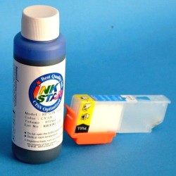 Cartucho Recargable para Epson XP-605 cyan mas tinta