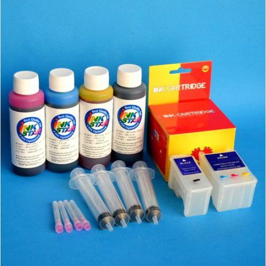 Sublimación para Epson C42PLUS Cartuchos Recargables Autoreseteables Kit con Tintas