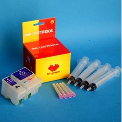 Compatible Epson C46 Cartuchos Recargables Autoreseteables Kit sin Tinta