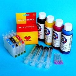 Compatible Epson C84WN Cartuchos Recargables Autoreseteables Kit con Tintas