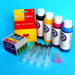 Compatible D120 Epson Cartuchos Recargables Autoreseteables Kit con Tintas