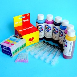 Compatible Epson PX830FWD Cartuchos Recargables Autoreseteables Kit con Tintas