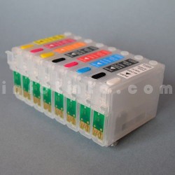 Compatible Epson R1900 Cartuchos Recargables Autoreseteables Kit sin Tinta
