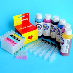 Compatible Epson R220 Cartuchos Recargables Autoreseteables Kit con Tintas