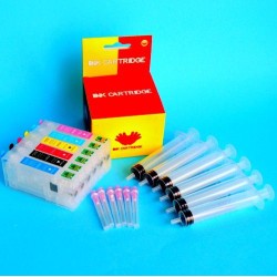 Compatible Epson RX700 Cartuchos Recargables Autoreseteables Kit sin Tinta